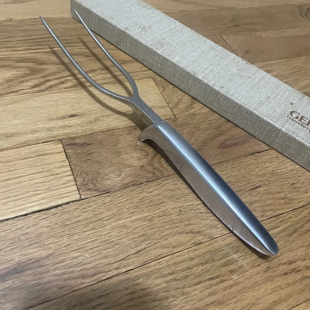 Gerber Legendary Blades Ron Carving Fork Vintage MCM Chrome Silver with Box